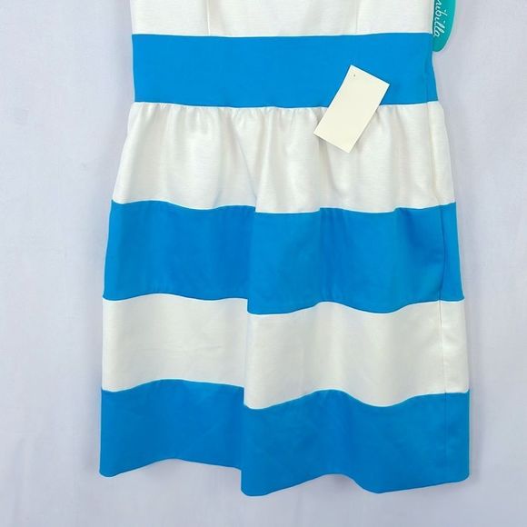 Kirribilla Lucy Dress. Blue and White. Silk Blend. Size 8. New With Tags. - Picture 3 of 11